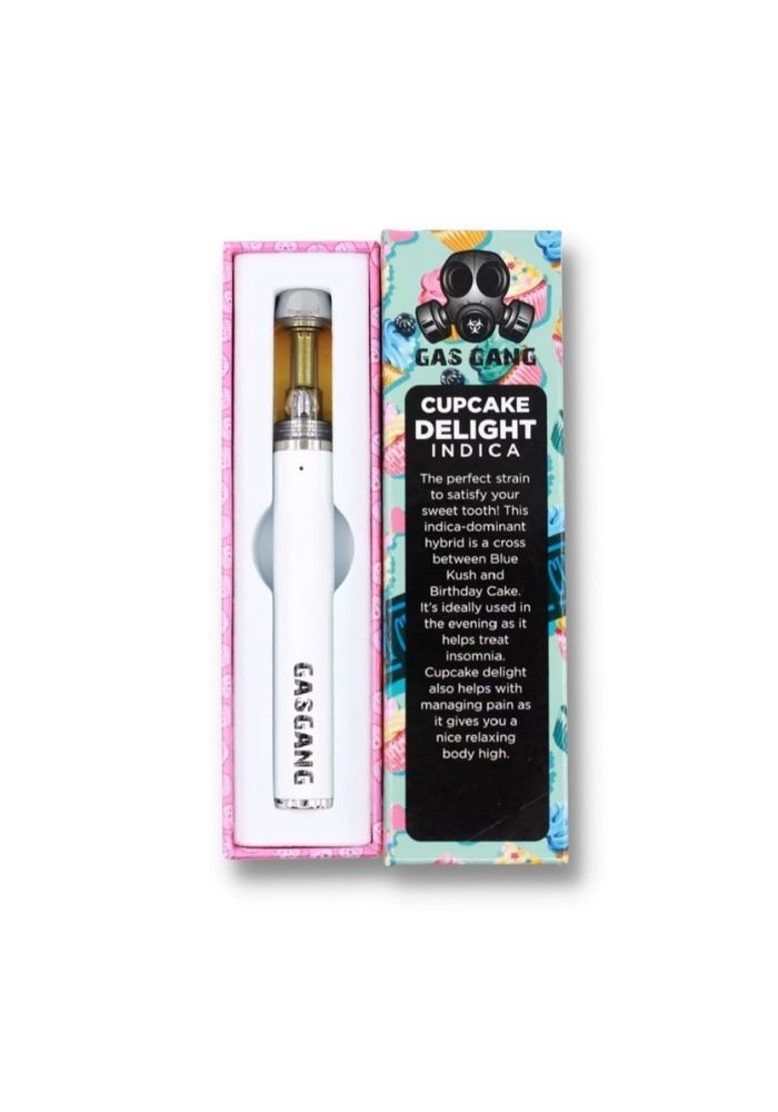Cupcake Delight Disposable Vape Pen Gas Gang Indica Mount Herbal